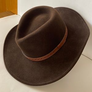 Eddy Bros Brown 100% Wool Felt Cowboy Hat- Small